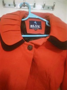 Urgent Sell Orange  Wool Blend Coat