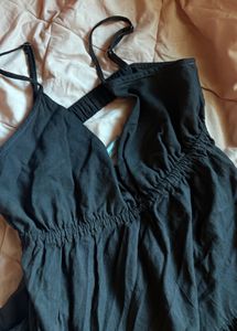 MANGO Black Tiered Maxi Dress