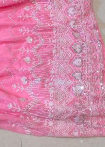 pink anarkali dress