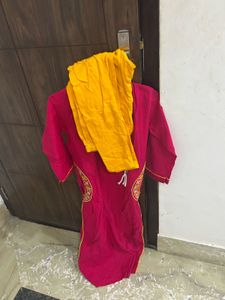 Vibrant Pink Embroidered Kurta