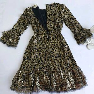 Michael Kors metallic Gold  Lace Dress✨️🪞
