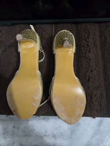 Embellished Gold Heels