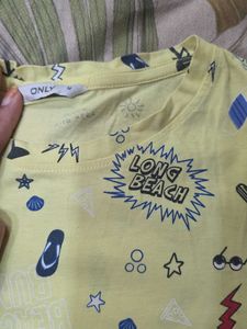Yellow Graphic Print T-Shirt