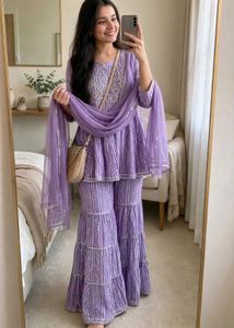 Lavender Sharara Set with Dupatta