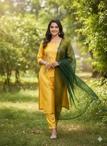 Elegant Yellow Kurta Set for haldi occasion