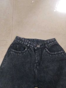 Gray Wide Leg Jeans