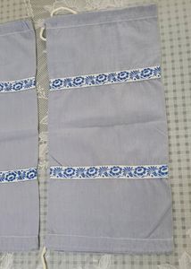2 Grey Small round pillow or Bolster Covers