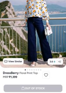 dressberry White Dress Material with Yellow Floral