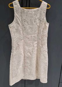Elegant Lace Sleeveless Dress (length 32 inches)