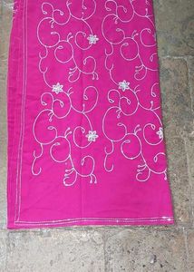 Pink Sequins Embroidered Saree