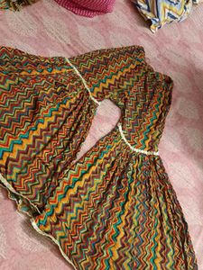 Vibrant Zigzag Print Sharara
