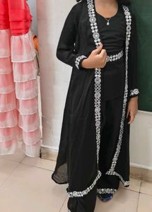 3 Piece Set 8 Years Girl Shrug Palazzo Top