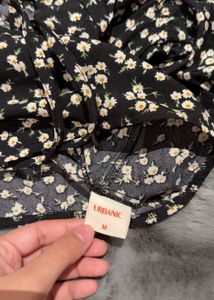 Floral Print Long Sleeve Crop Top