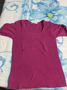 Fuchsia Short Sleeve Top