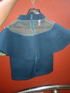 Stylish Blue Pearl Embellished Top