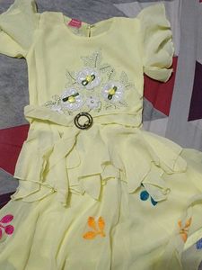 Cute Yellow Ruffled Dress