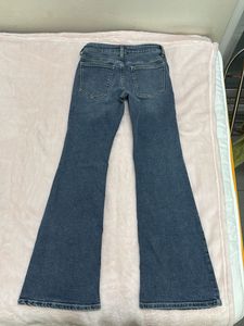 Flared Blue Denim Jeans