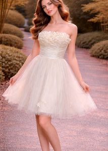 Chic Strapless Tulle Party Dress