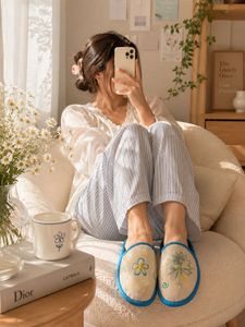Cozy Embroidered Slippers