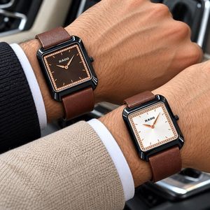 Rado Square Watch with Brown Strap