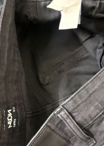 Nuon Charcoal Black Slim Fit Jeans