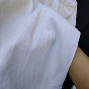 Cream Unisex Pants Freesize