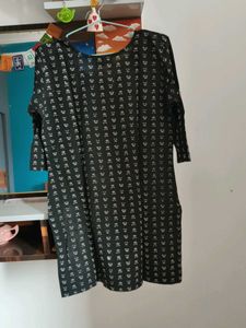 Black Printed Kurta