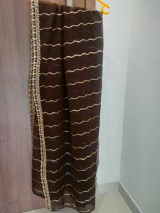 Brown Embroidered Dupatta