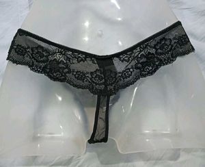 🤎 Black Lace Thong Panty