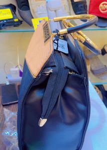 Elegant Two-Tone Handbag