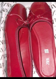 Zara Red Ballet Flats