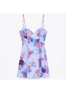 Zara Limited Edition Floral CorsetStyle Mini Dress