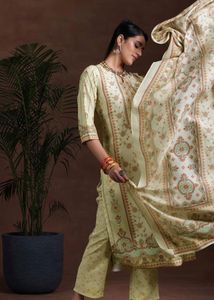 Libas Floral Print Kurta Set with Dupatta