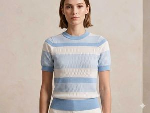 Striped Knit T-Shirt