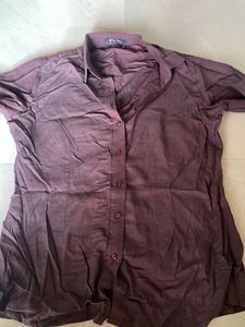Women's Purple Button-Down Shirt