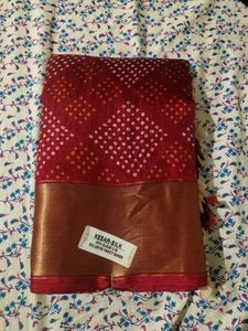 Elegant Red &amp; Gold Saree