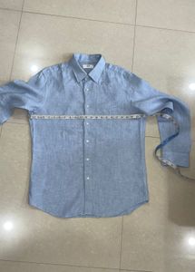 Uniqlo Light Blue Linen Shirt