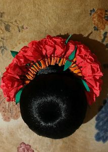 Floral Hair Bun Accessory