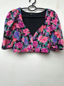 Zara Floral Crop Top