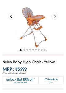 Baby High Chair - Foldable and Convenient