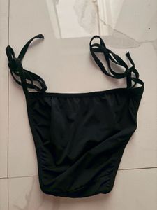 Black Ruched Bikini Bottom