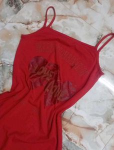 Red Love Heart Tank Top