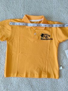 Cute Orange Polo Shirt with Cactus Print