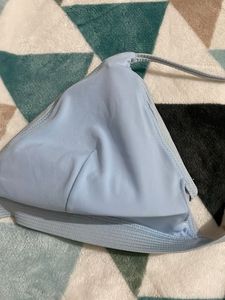 H&amp;M Light Blue Ribbed bikini Bra