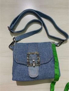 Premium Buckled Denim Shoulder/ Sling Bag