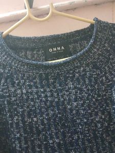 Cozy Black &amp; White Knit Sweater