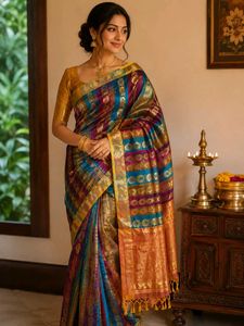 Luxurious Silk Blend Saree-only saree