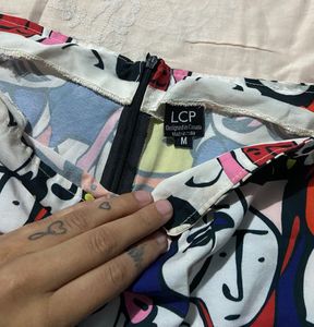 Funky Patterned Mini Skirt
