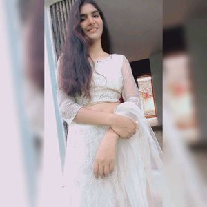 beautiful white lehenga from weeding wear