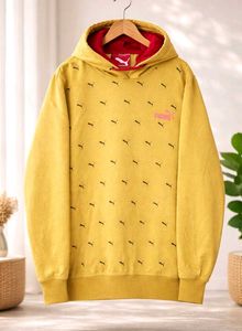 Puma Yellow All-Over Print Hoodie